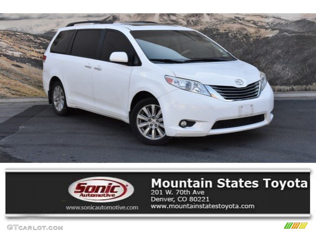 Super White Toyota Sienna