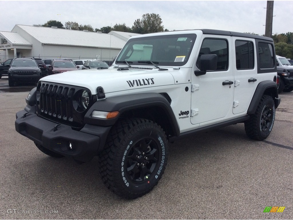 2020 Wrangler Unlimited Willys 4x4 - Bright White / Black photo #5