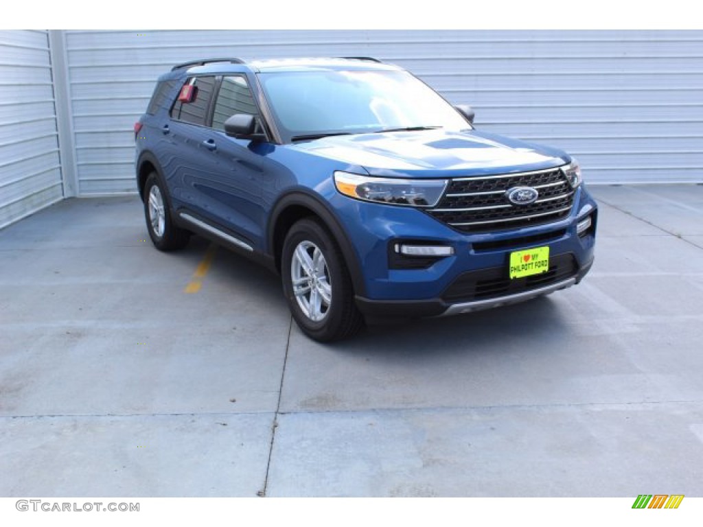 2020 Explorer XLT - Atlas Blue Metallic / Ebony photo #2