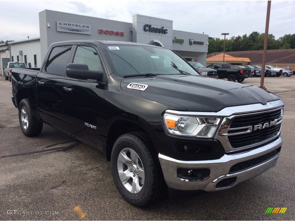 2020 1500 Big Horn Crew Cab 4x4 - Diamond Black Crystal Pearl / Black/Diesel Gray photo #1