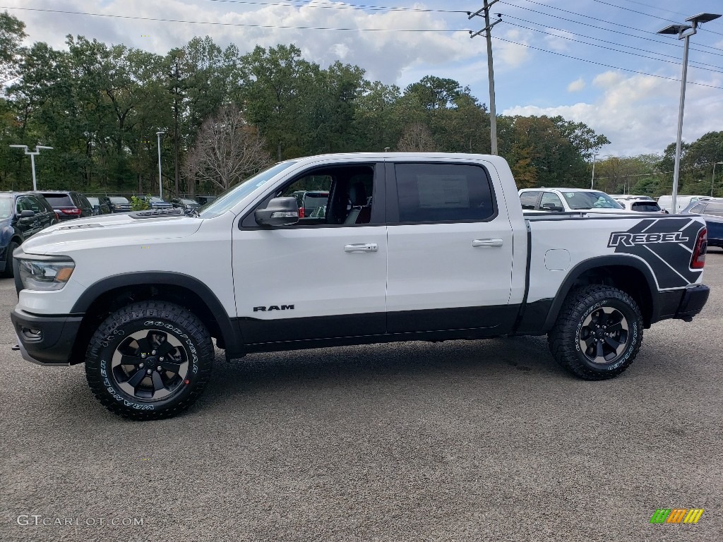 Bright White 2020 Ram 1500 Rebel Crew Cab 4x4 Exterior Photo #135523937