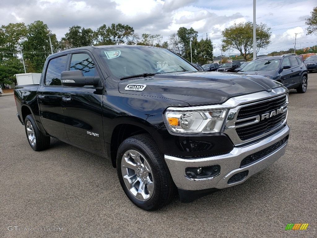 2020 1500 Big Horn Crew Cab 4x4 - Diamond Black Crystal Pearl / Black/Diesel Gray photo #1