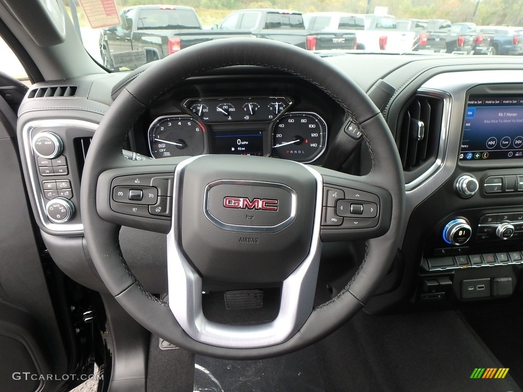 2020 GMC Sierra 1500 Elevation Double Cab 4WD Jet Black Steering Wheel Photo #135527120