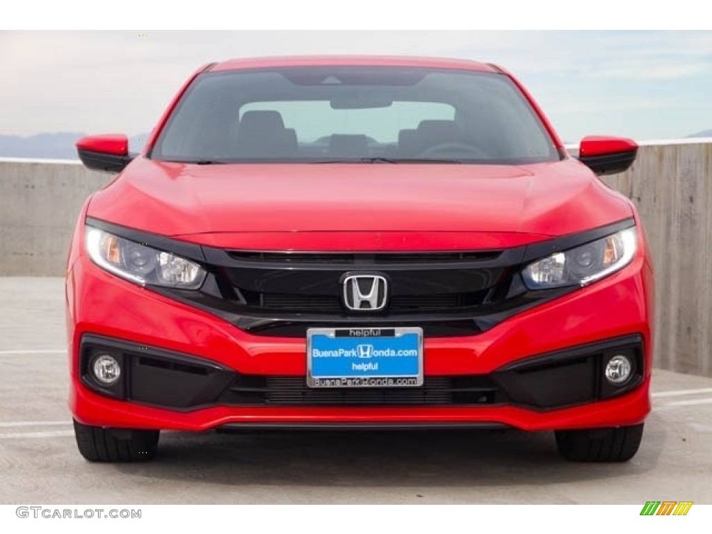 2019 Civic Sport Sedan - Rallye Red / Black photo #3