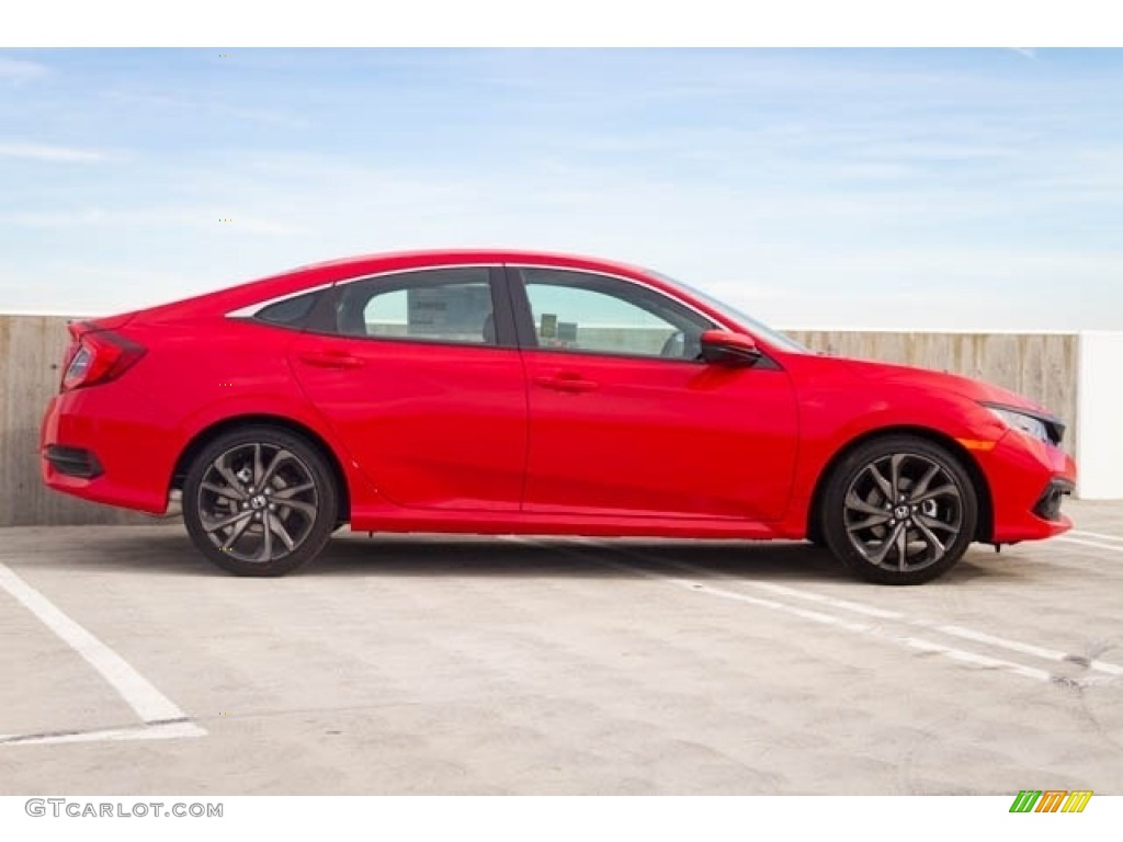 2019 Civic Sport Sedan - Rallye Red / Black photo #9