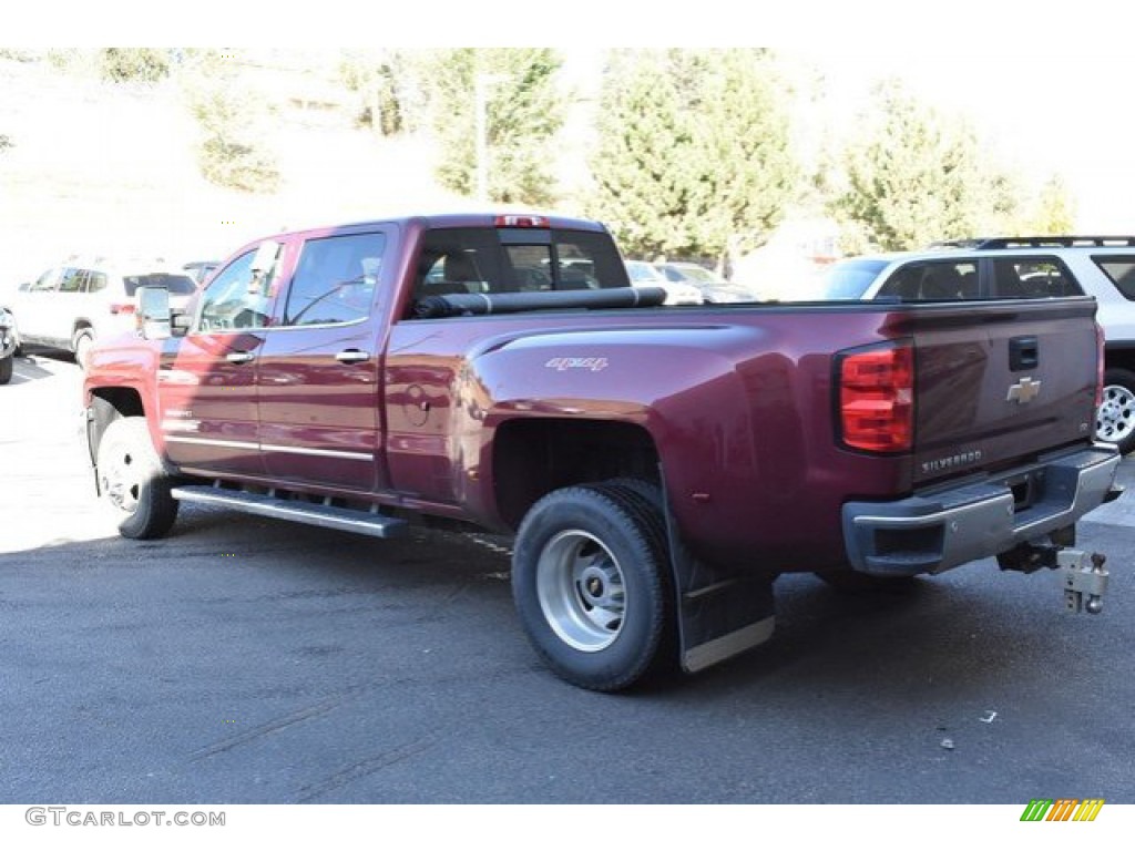 2015 Silverado 3500HD LTZ Crew Cab 4x4 - Deep Ruby Metallic / Jet Black/Dark Ash photo #4
