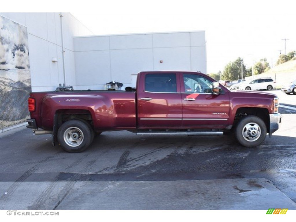 2015 Silverado 3500HD LTZ Crew Cab 4x4 - Deep Ruby Metallic / Jet Black/Dark Ash photo #7