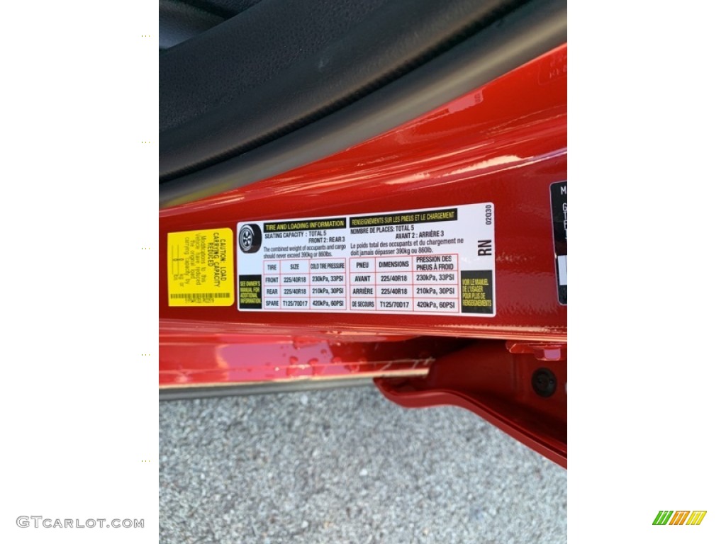 2020 Toyota Corolla SE Info Tag Photos