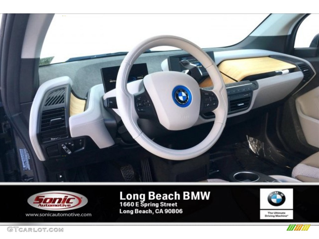 2019 i3 S with Range Extender - Imperial Blue Metallic / Giga Brown Natural/Carum Spice Grey Wool photo #4