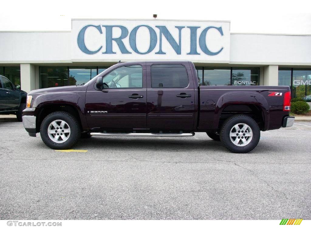 2008 Sierra 1500 SLE Crew Cab - Dark Crimson Metallic / Ebony photo #1