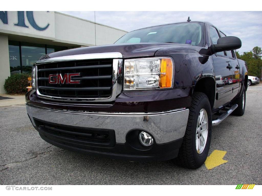 2008 Sierra 1500 SLE Crew Cab - Dark Crimson Metallic / Ebony photo #2