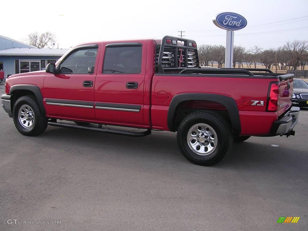 2005 Silverado 1500 Z71 Crew Cab 4x4 - Victory Red / Dark Charcoal photo #3