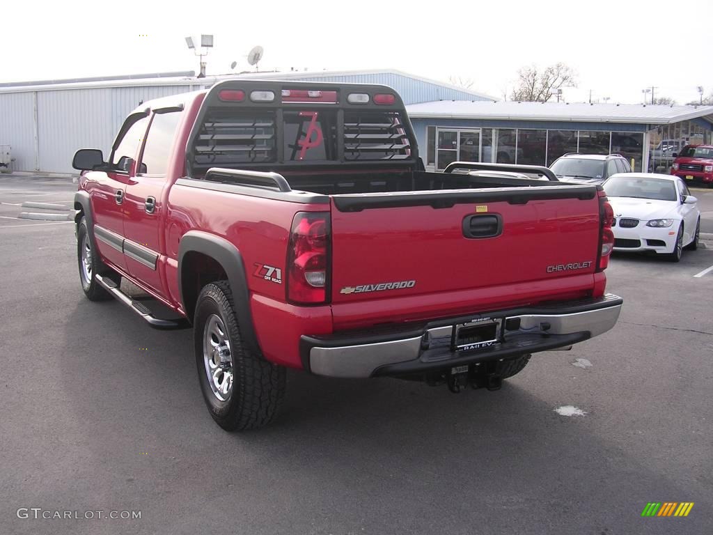 2005 Silverado 1500 Z71 Crew Cab 4x4 - Victory Red / Dark Charcoal photo #4