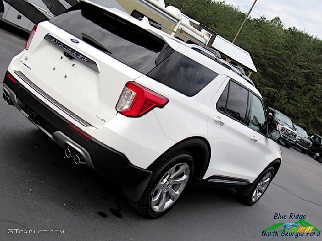 2020 Explorer Platinum 4WD - Star White Metallic Tri-Coat / Ebony photo #33