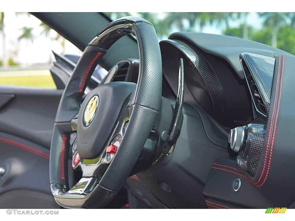 2017 Ferrari 488 Spider Standard 488 Spider Model Nero (Black) Steering Wheel Photo #135550214