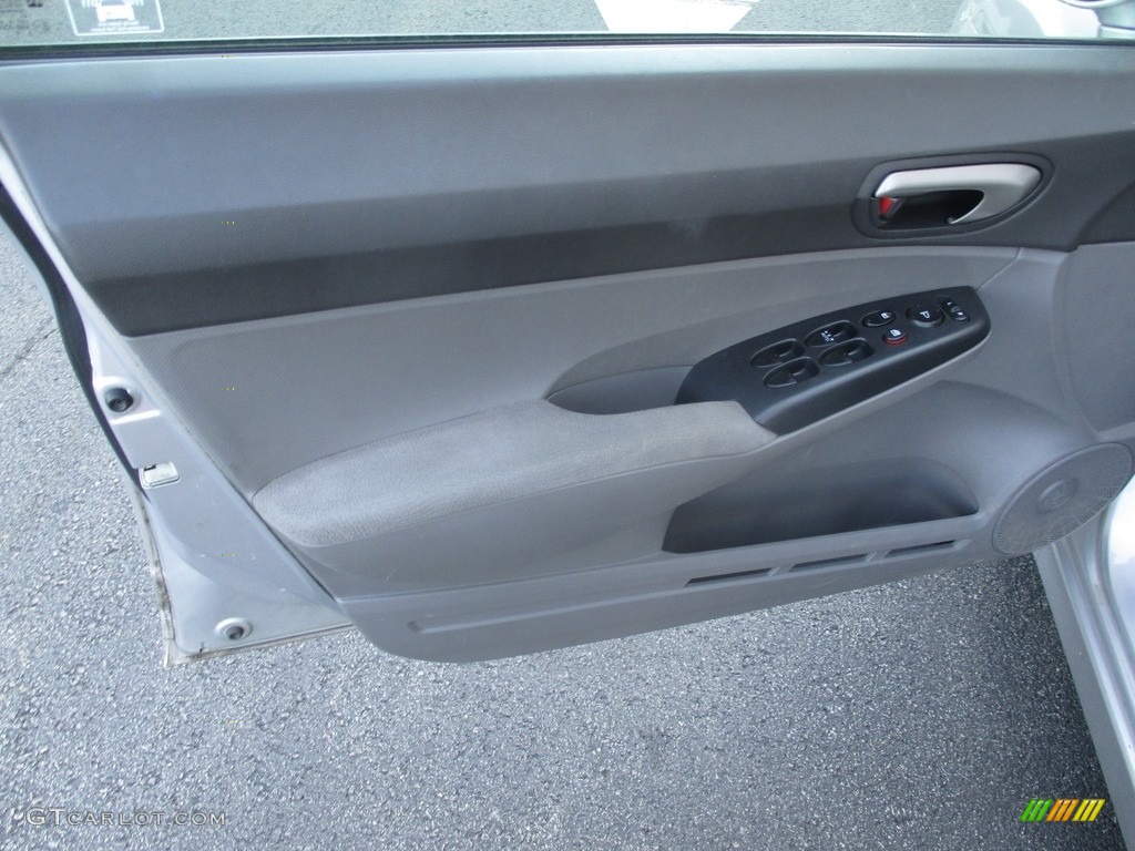 2008 Civic LX Sedan - Alabaster Silver Metallic / Gray photo #9