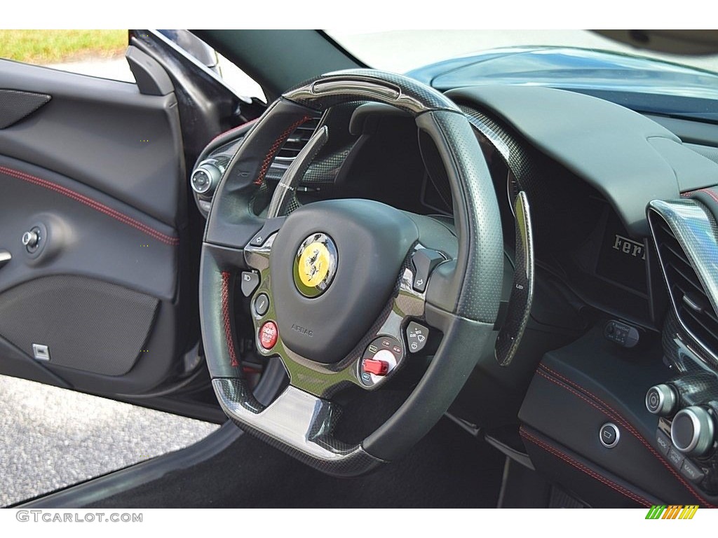 2017 Ferrari 488 Spider Standard 488 Spider Model Nero (Black) Steering Wheel Photo #135550274