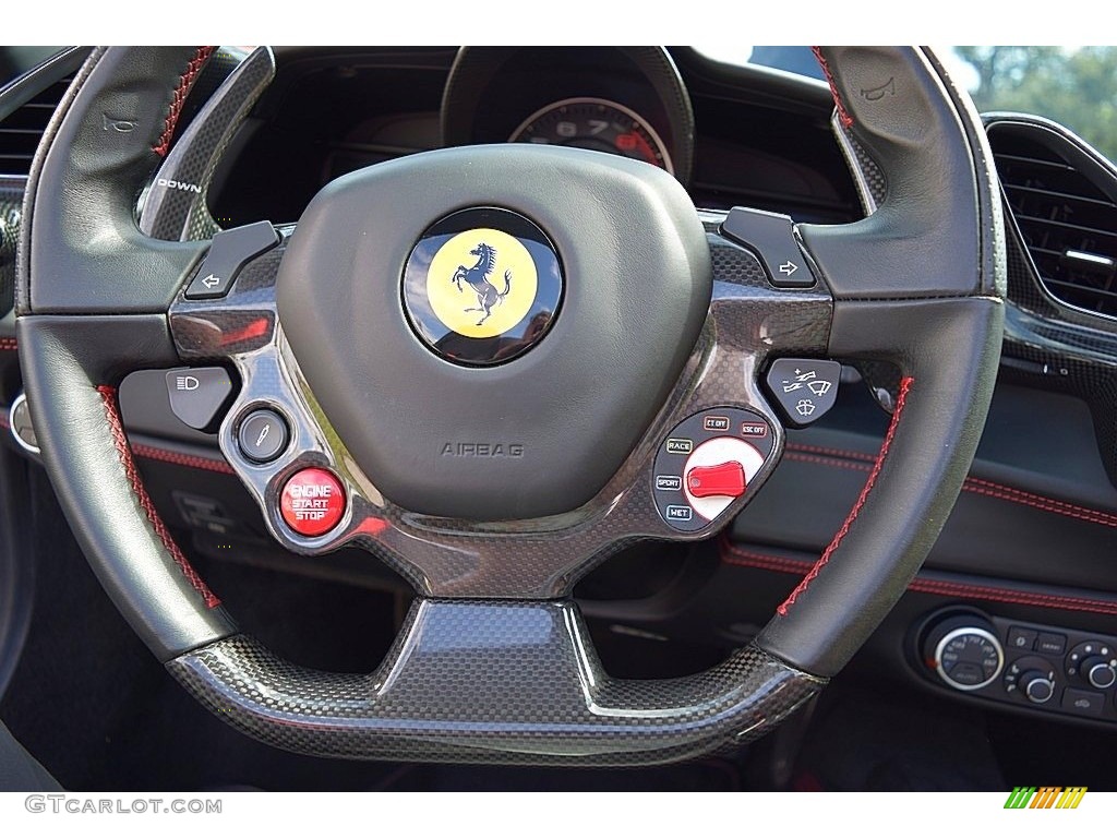 2017 Ferrari 488 Spider Standard 488 Spider Model Nero (Black) Steering Wheel Photo #135550526