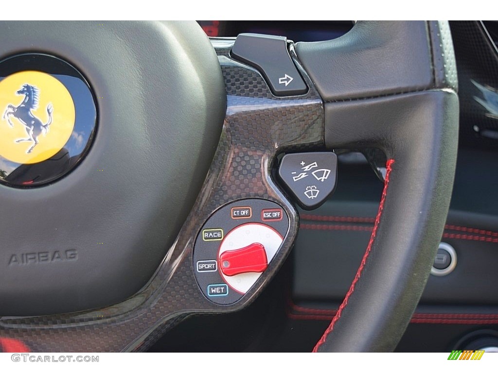 2017 Ferrari 488 Spider Standard 488 Spider Model Nero (Black) Steering Wheel Photo #135550544