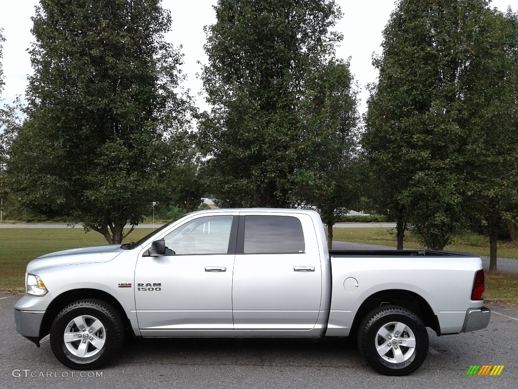 2018 1500 Big Horn Crew Cab 4x4 - Bright Silver Metallic / Black/Diesel Gray photo #1