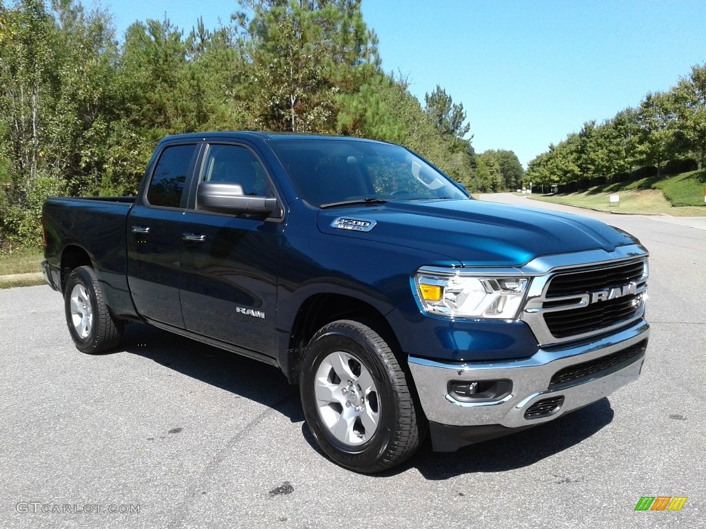 2020 1500 Big Horn Quad Cab 4x4 - Patriot Blue Pearl / Black/Diesel Gray photo #4