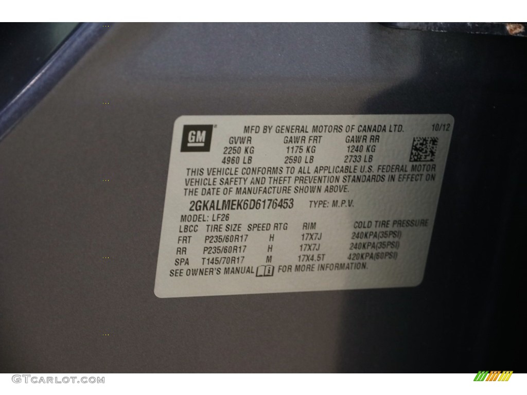 2013 Terrain SLE - Atlantis Blue Metallic / Jet Black photo #18