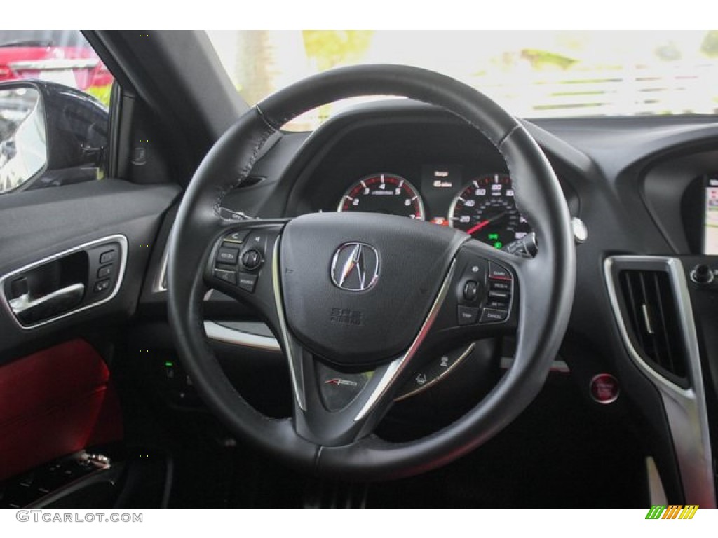 2020 Acura TLX V6 A-Spec Sedan Red Steering Wheel Photo #135556955