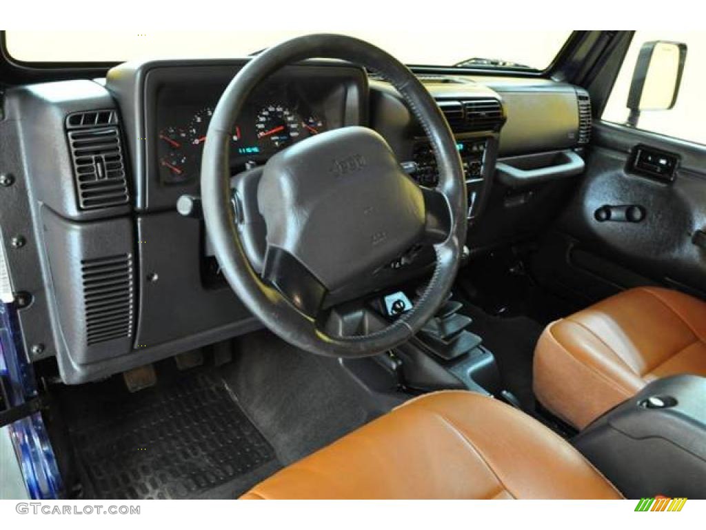Apex Cognac Ultra-Hide Interior 2002 Jeep Wrangler Apex Edition 4x4 Photo #13555777