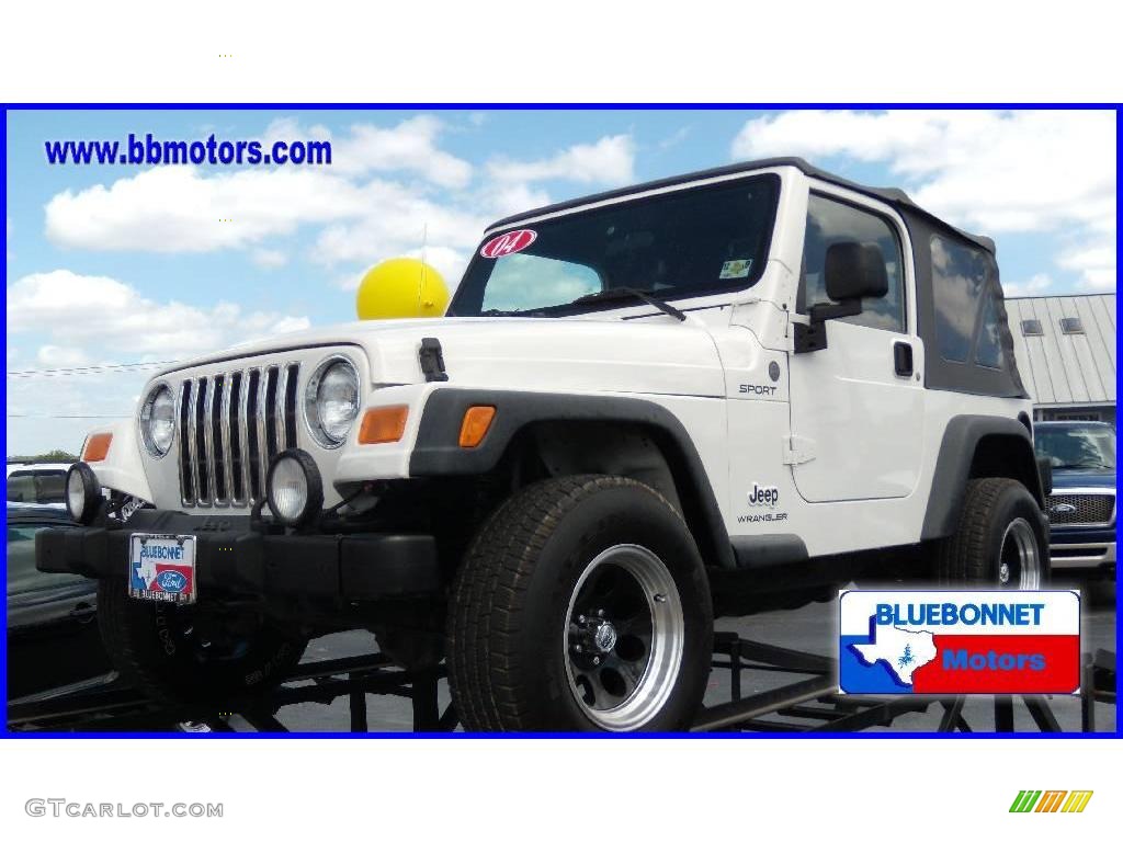 2004 Wrangler Sport 4x4 - Stone White / Dark Slate Gray photo #1