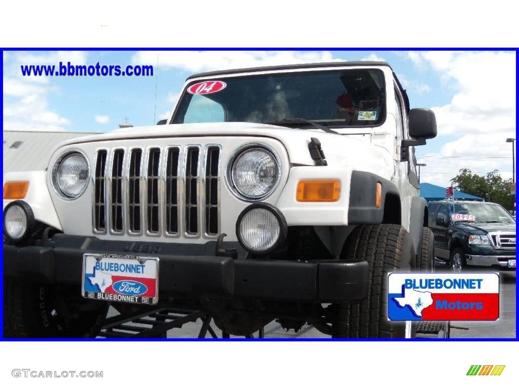 2004 Wrangler Sport 4x4 - Stone White / Dark Slate Gray photo #2