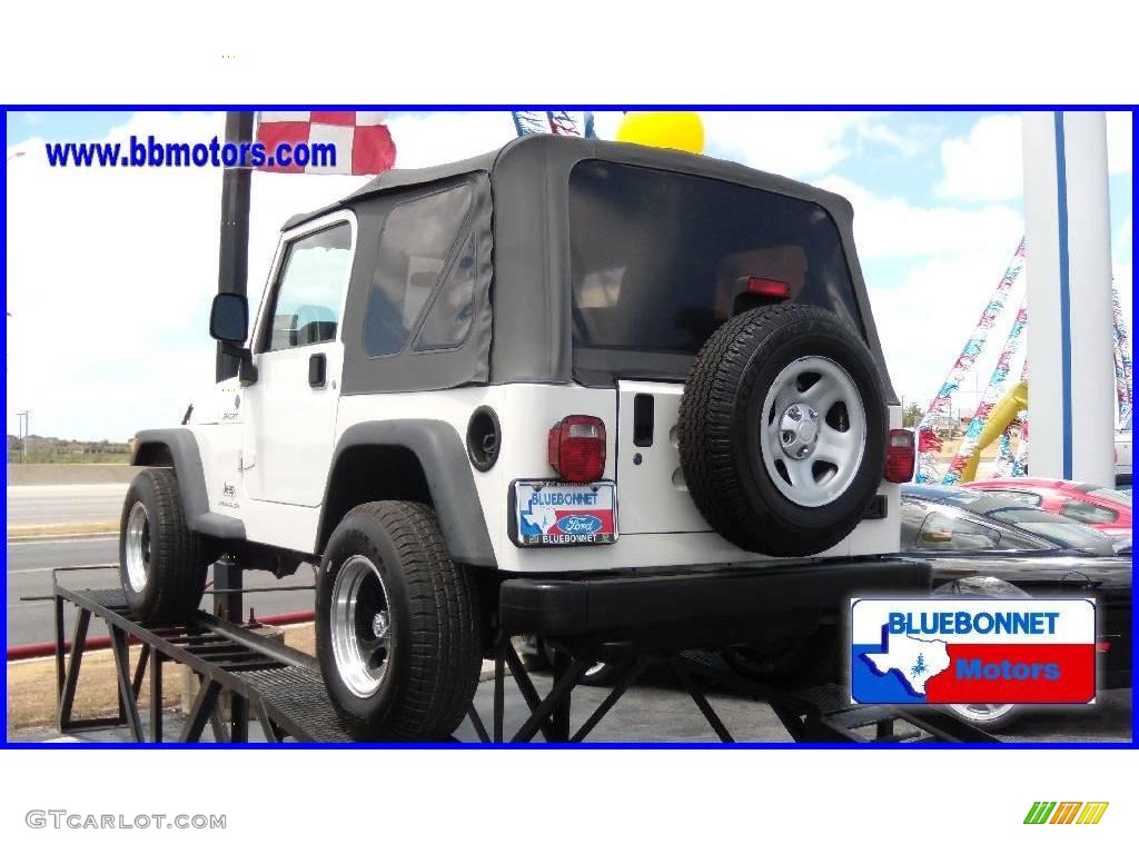 2004 Wrangler Sport 4x4 - Stone White / Dark Slate Gray photo #14