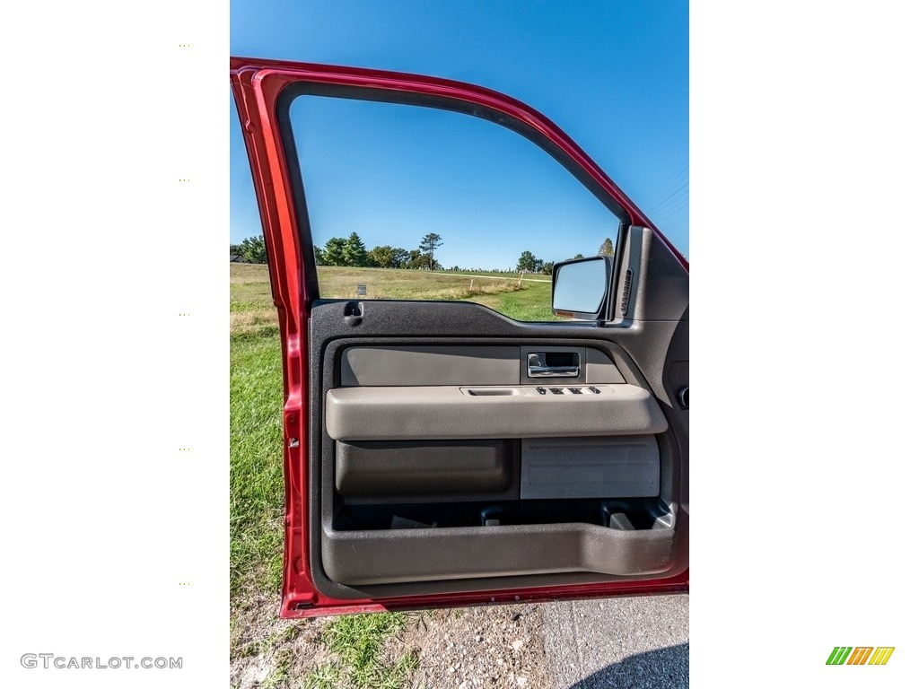 2010 F150 XL SuperCab 4x4 - Red Candy Metallic / Medium Stone photo #22