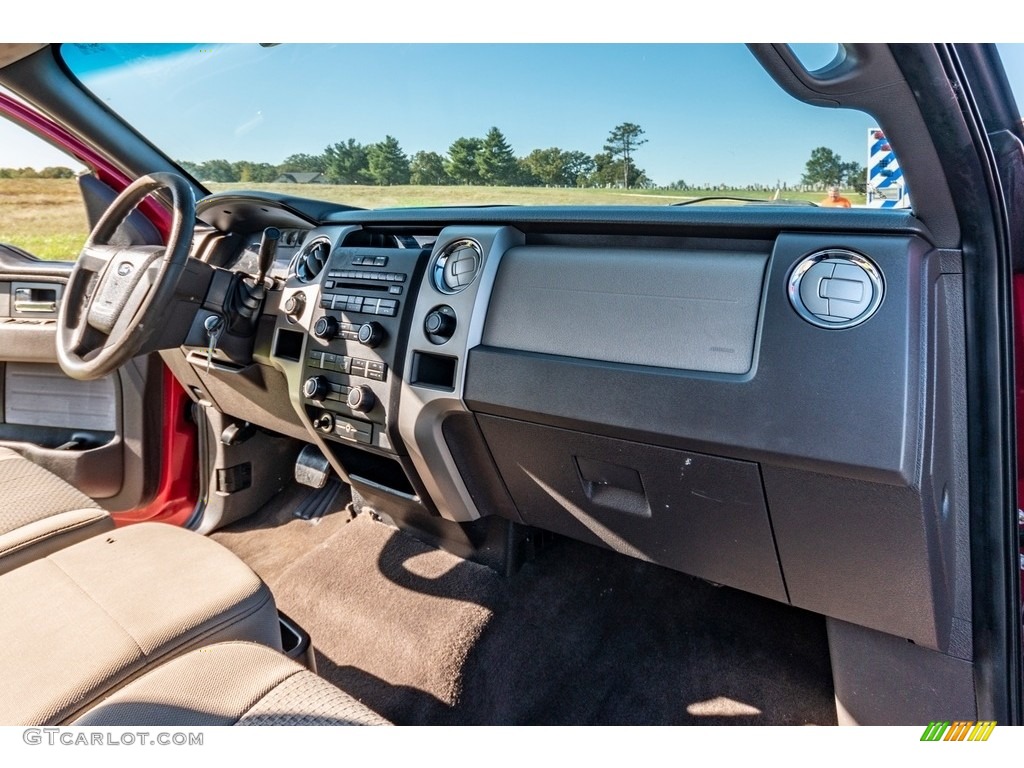 2010 F150 XL SuperCab 4x4 - Red Candy Metallic / Medium Stone photo #27