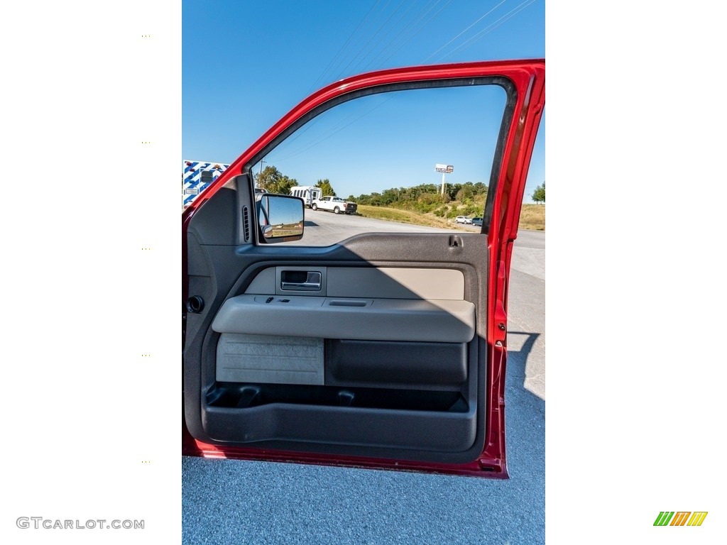 2010 F150 XL SuperCab 4x4 - Red Candy Metallic / Medium Stone photo #29