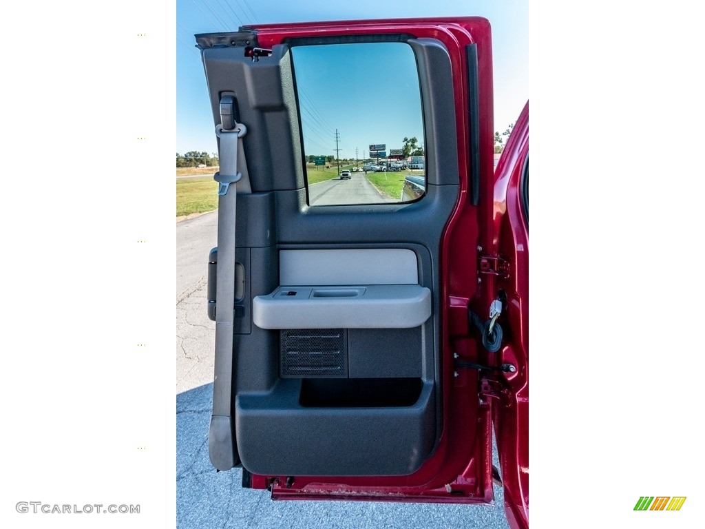 2010 F150 XL SuperCab 4x4 - Red Candy Metallic / Medium Stone photo #30