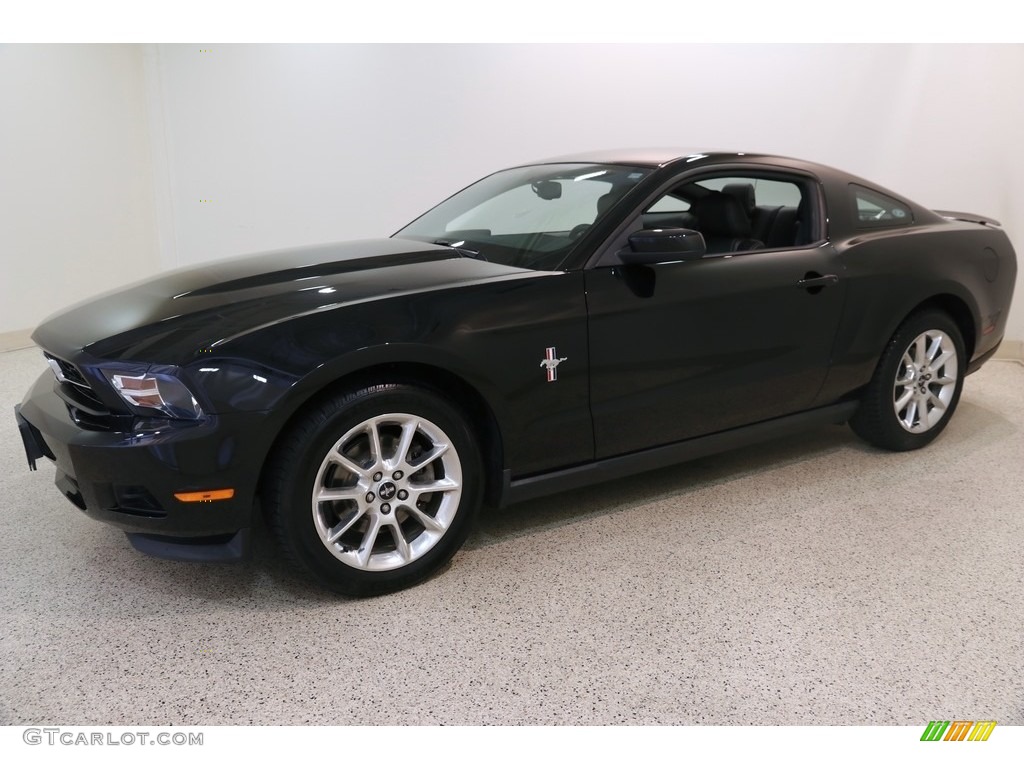 2011 Mustang V6 Premium Coupe - Ebony Black / Charcoal Black photo #3