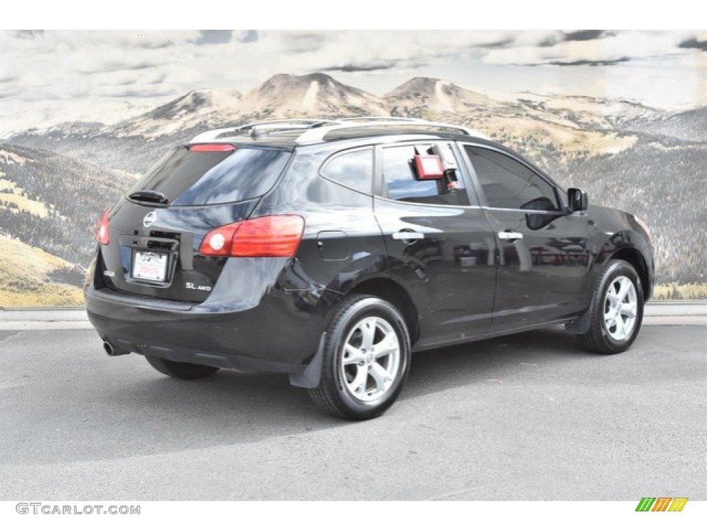 2010 Rogue SL AWD - Wicked Black / Gray photo #3