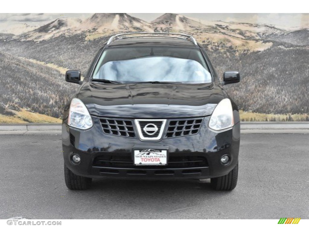 2010 Rogue SL AWD - Wicked Black / Gray photo #4