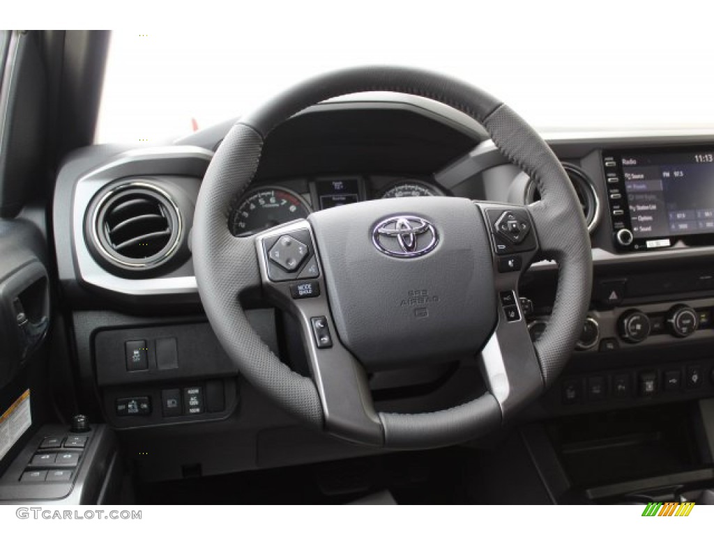 2020 Toyota Tacoma TRD Off Road Double Cab 4x4 TRD Cement/Black Steering Wheel Photo #135567380