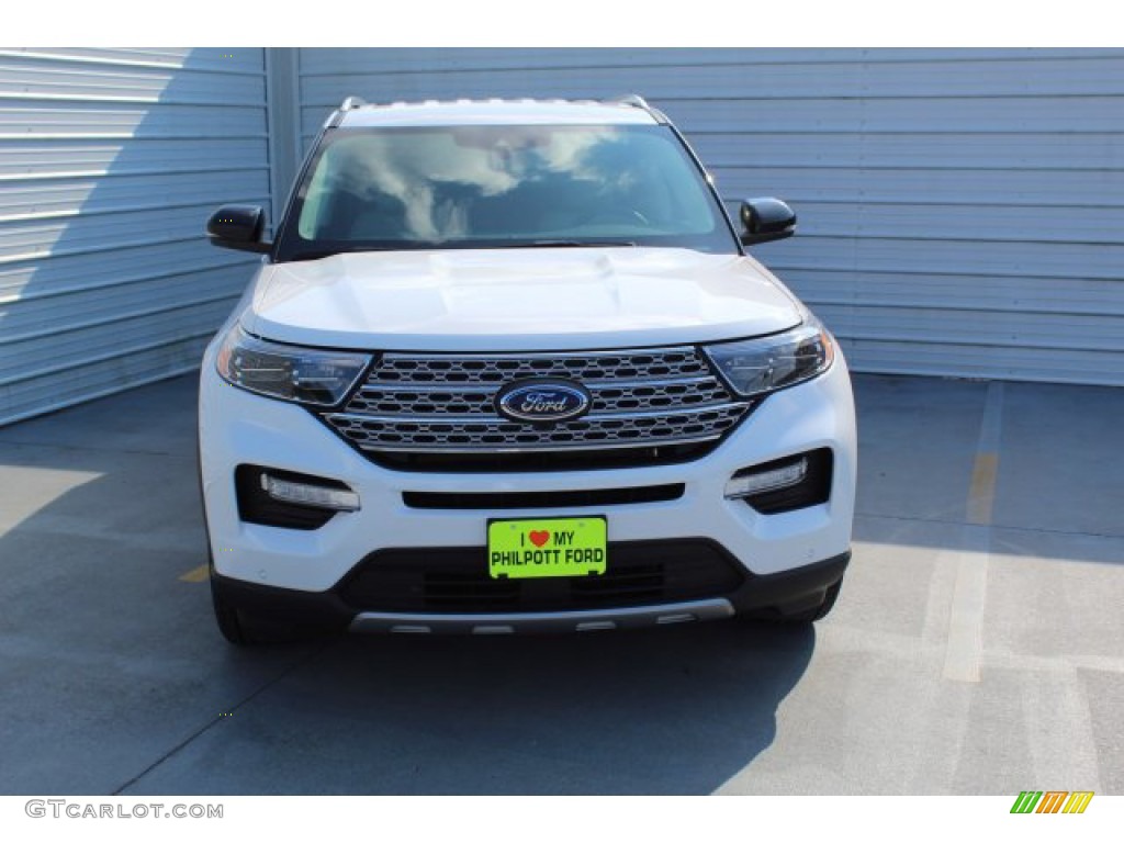 2020 Explorer Limited - Star White Metallic Tri-Coat / Sandstone photo #3