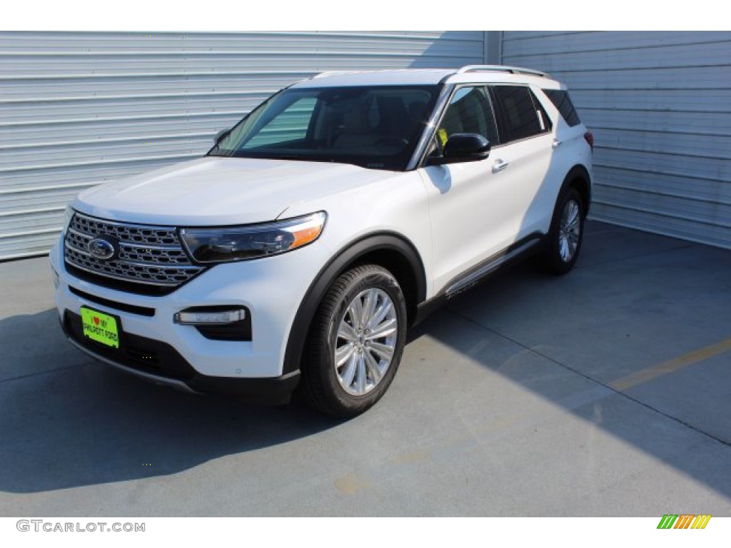 2020 Explorer Limited - Star White Metallic Tri-Coat / Sandstone photo #4
