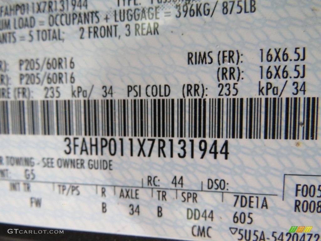 2007 Fusion SE V6 AWD - Tungsten Grey Metallic / Charcoal Black photo #38