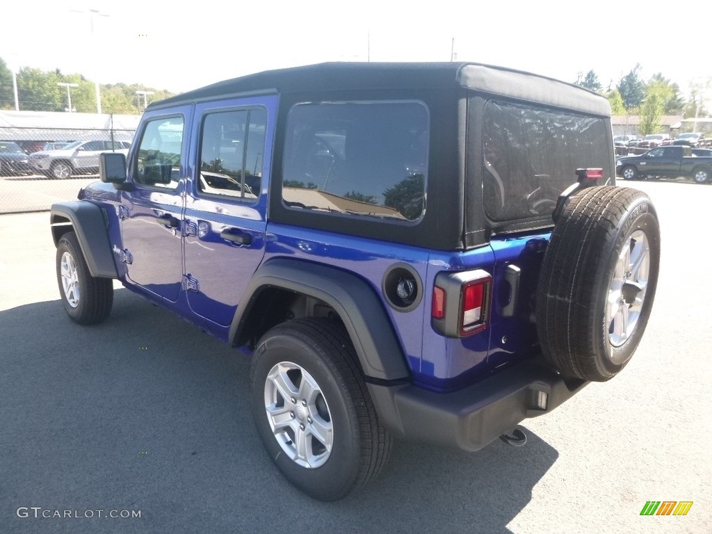 2020 Wrangler Unlimited Sport 4x4 - Ocean Blue Metallic / Black photo #3