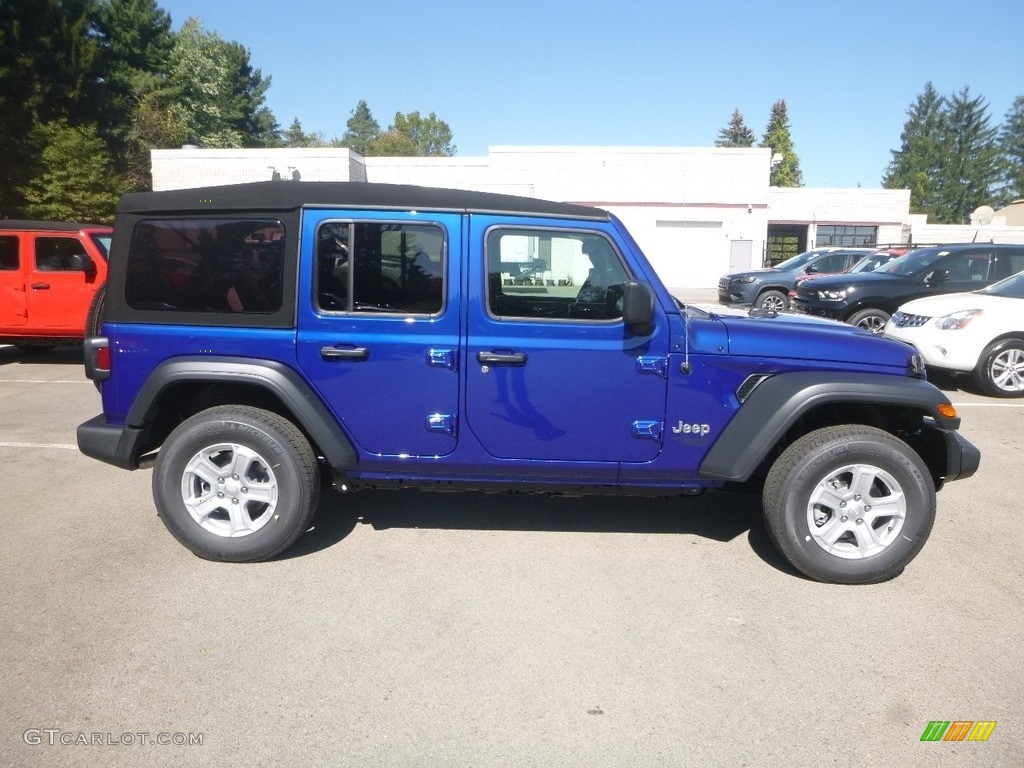 2020 Wrangler Unlimited Sport 4x4 - Ocean Blue Metallic / Black photo #6