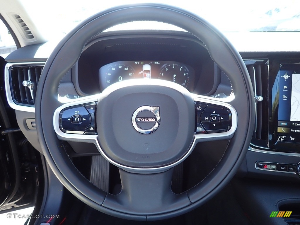 2018 Volvo V90 T5 Charcoal Steering Wheel Photo #135569294