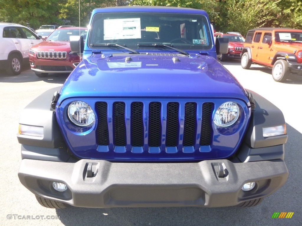 2020 Wrangler Unlimited Sport 4x4 - Ocean Blue Metallic / Black photo #8