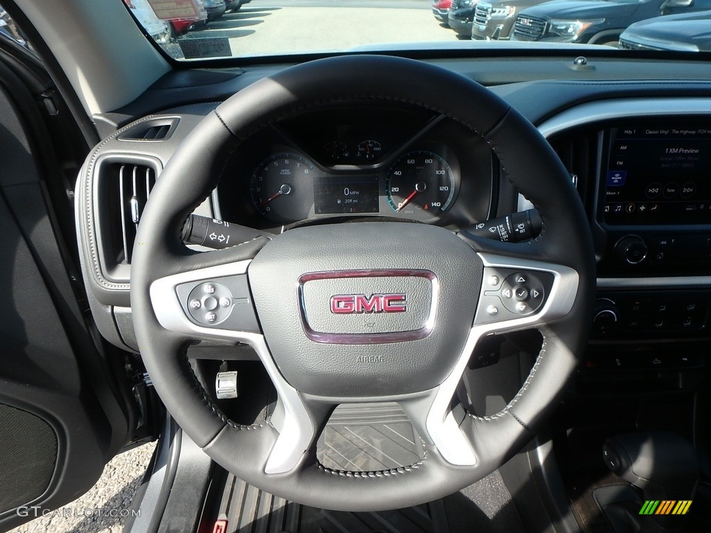 2020 GMC Canyon SLE Crew Cab 4WD Jet Black Steering Wheel Photo #135571570