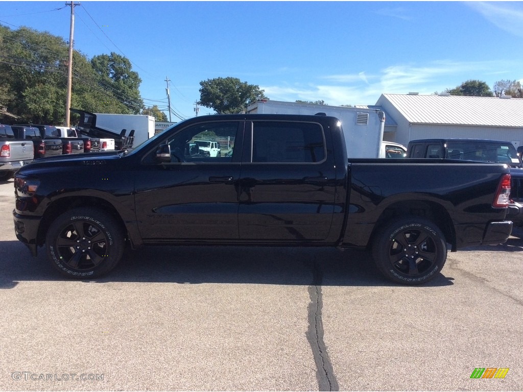 2020 1500 Big Horn Night Edition Crew Cab 4x4 - Diamond Black Crystal Pearl / Black photo #6