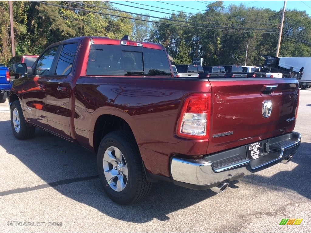 2020 1500 Big Horn Quad Cab 4x4 - Delmonico Red Pearl / Black/Diesel Gray photo #7