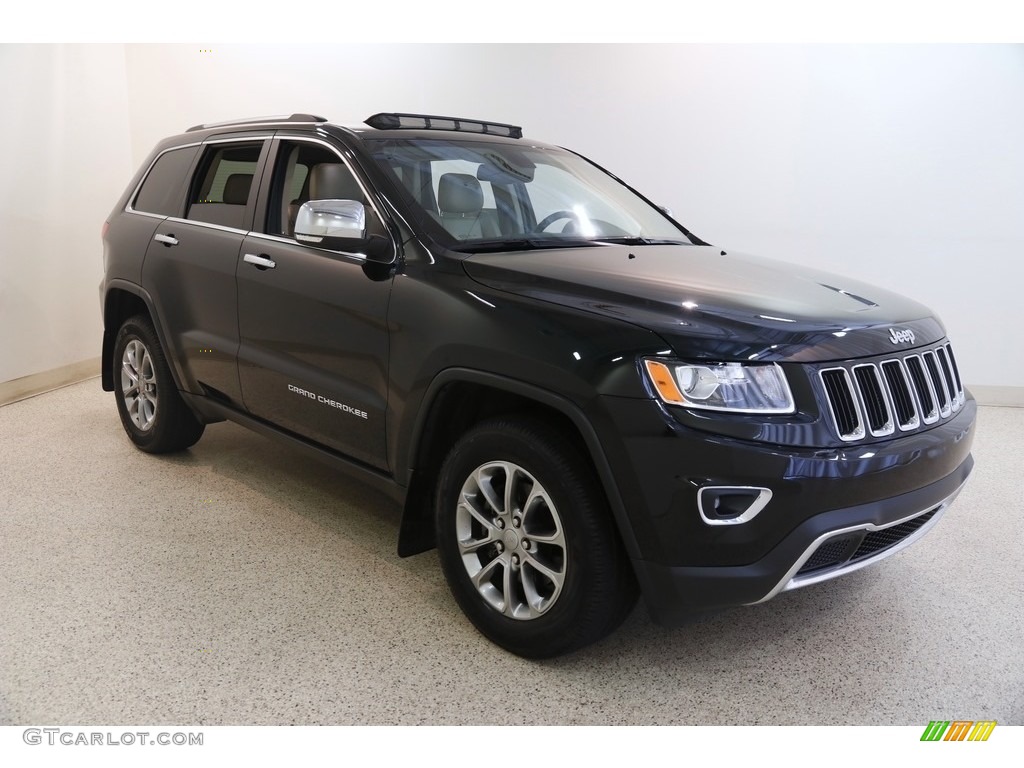 2014 Grand Cherokee Limited 4x4 - Black Forest Green Pearl / New Zealand Black/Light Frost photo #1